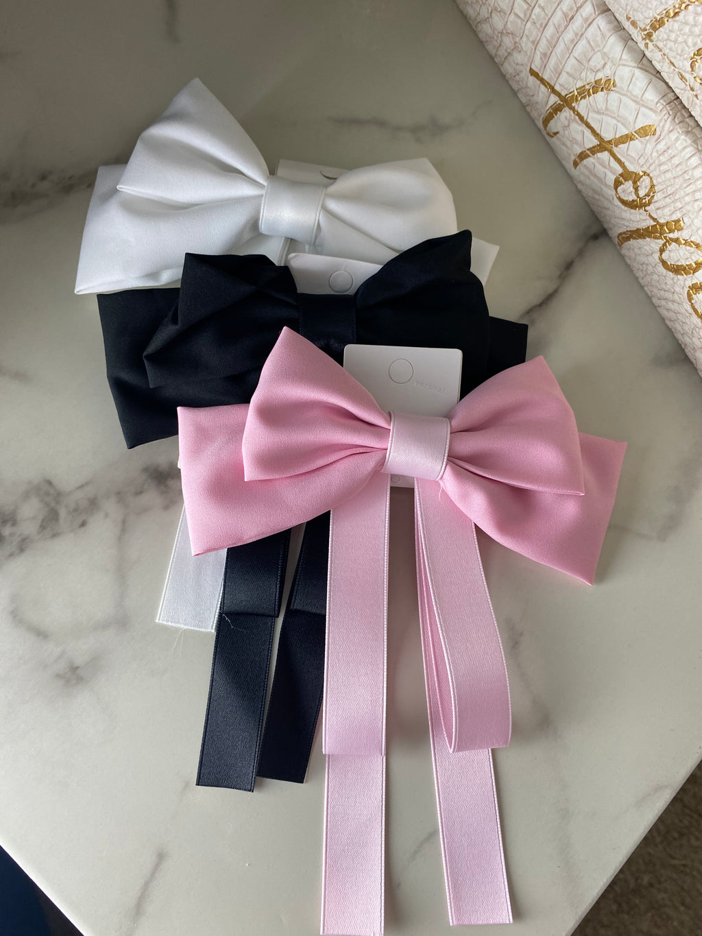 IT girl silk satin bows