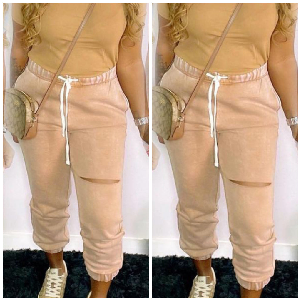 Camel Acid wash jogger